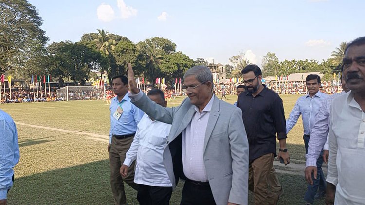 লালমনিরহাটে মির্জা ফখরুল ইসলাম আলমগীর। ছবি: আজকের পত্রিকা