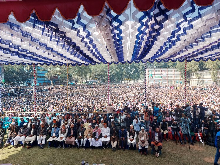 গাইবান্ধায় কর্মী সম্মেলনে ডা. শফিকুর রহমান। ছবি: আজকের পত্রিকা