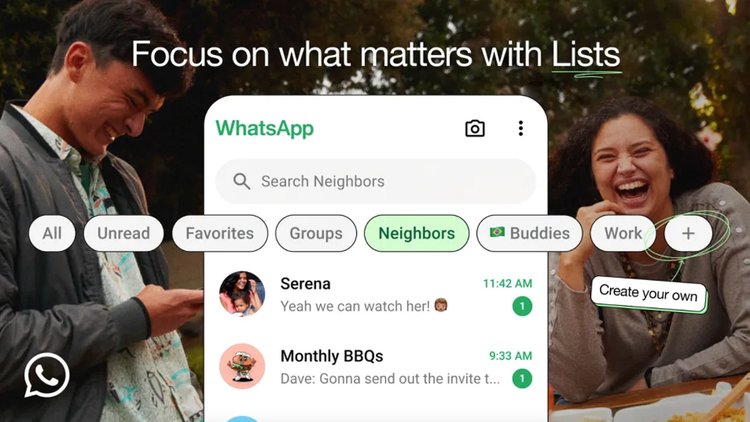 Lists can be created by family, office or neighborhood names. Image: WhatsApp